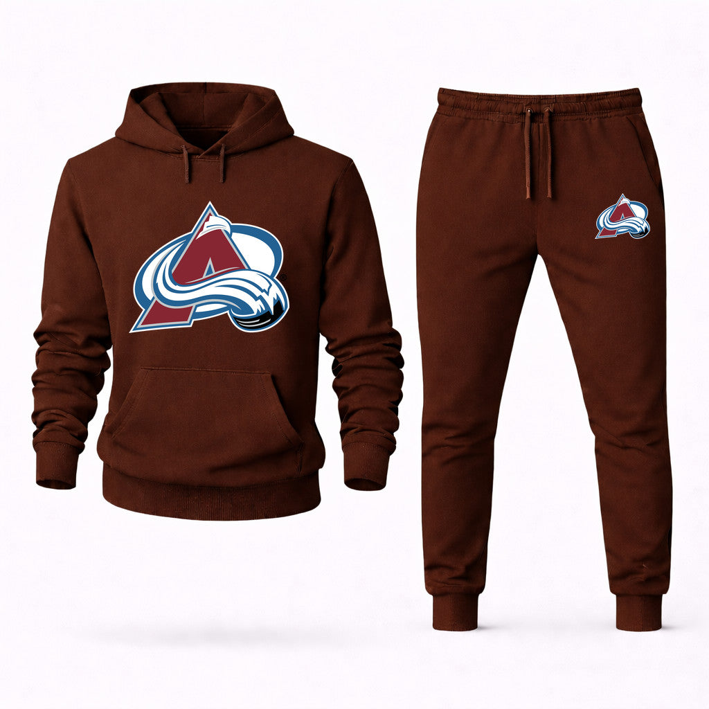 Colorado Avalanche Hoodie and Joggers Set - Brown