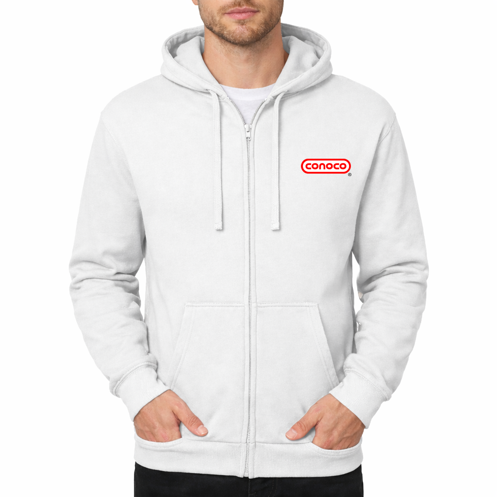 Conoco Zipper Hoodie - White