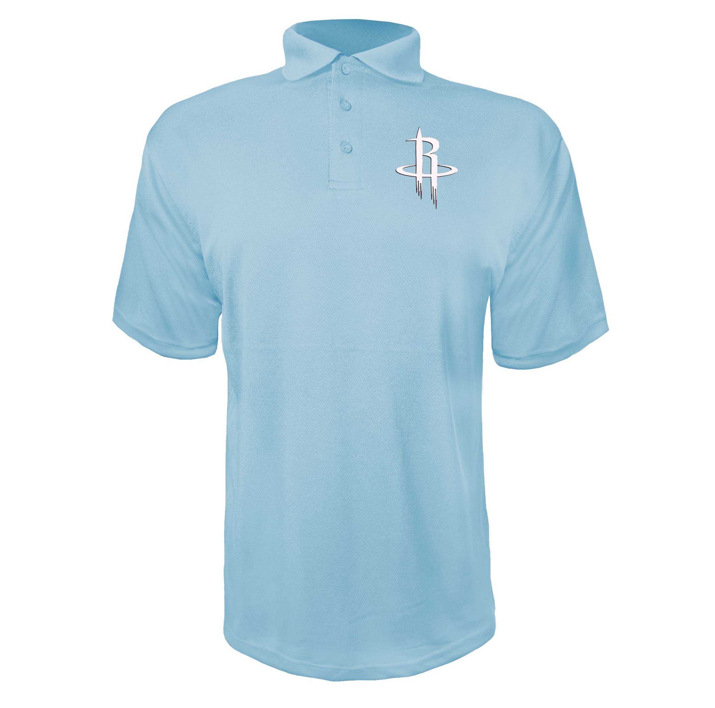 Houston Rockets Army Green Sky Blue polyester polo