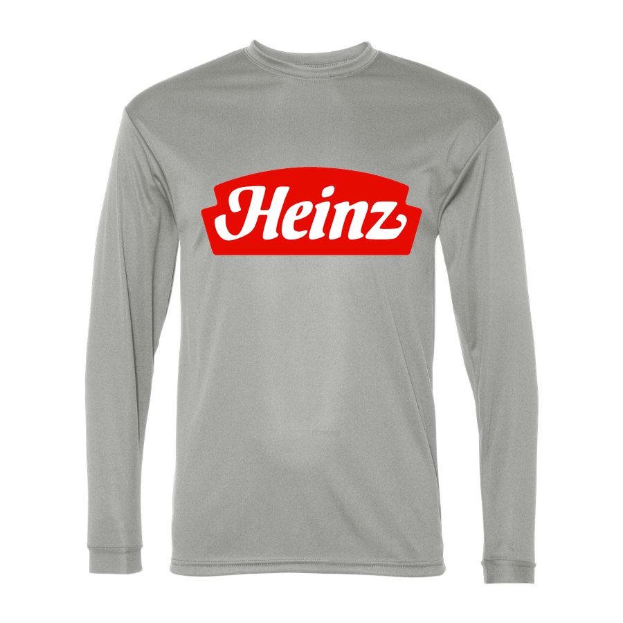 Men's Heinz food Polyester Long Sleeve T-Shirt - Silver