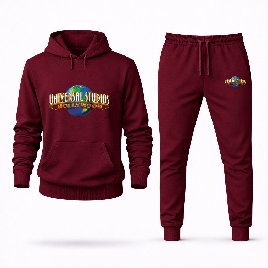 Universal Studios Hollywood Hoodie and Joggers Set - Burgundy