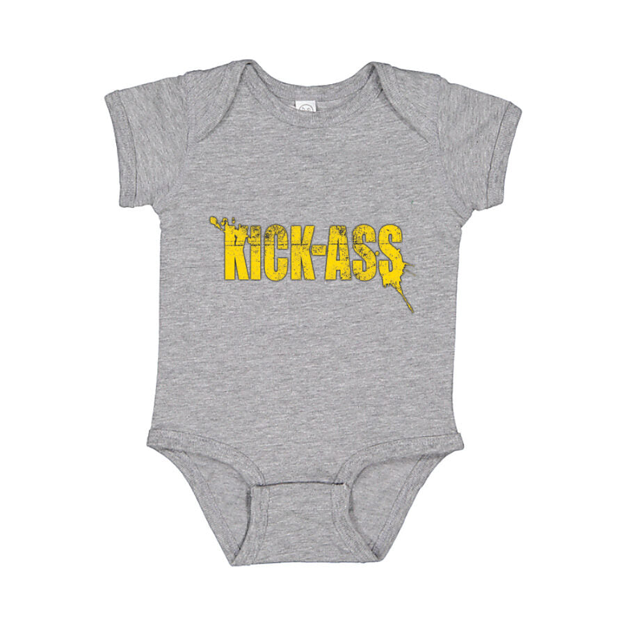 Kick-Ass Baby Romper Onesie - Gray