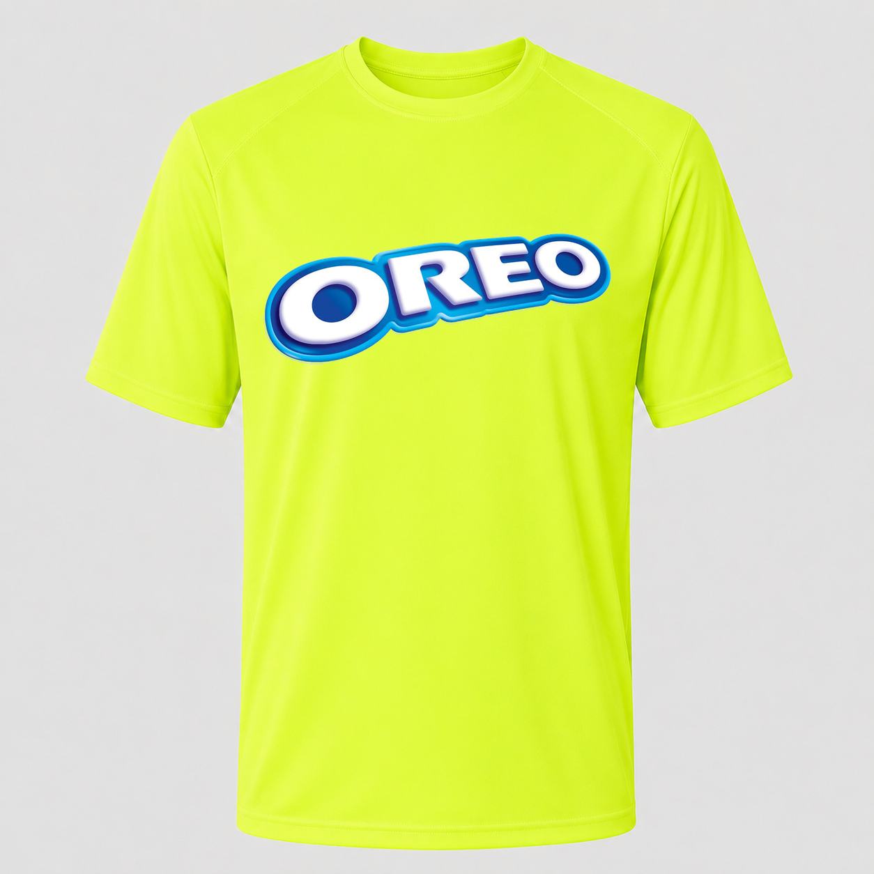 Men's Oreo Performance T-Shirt - Safety Green