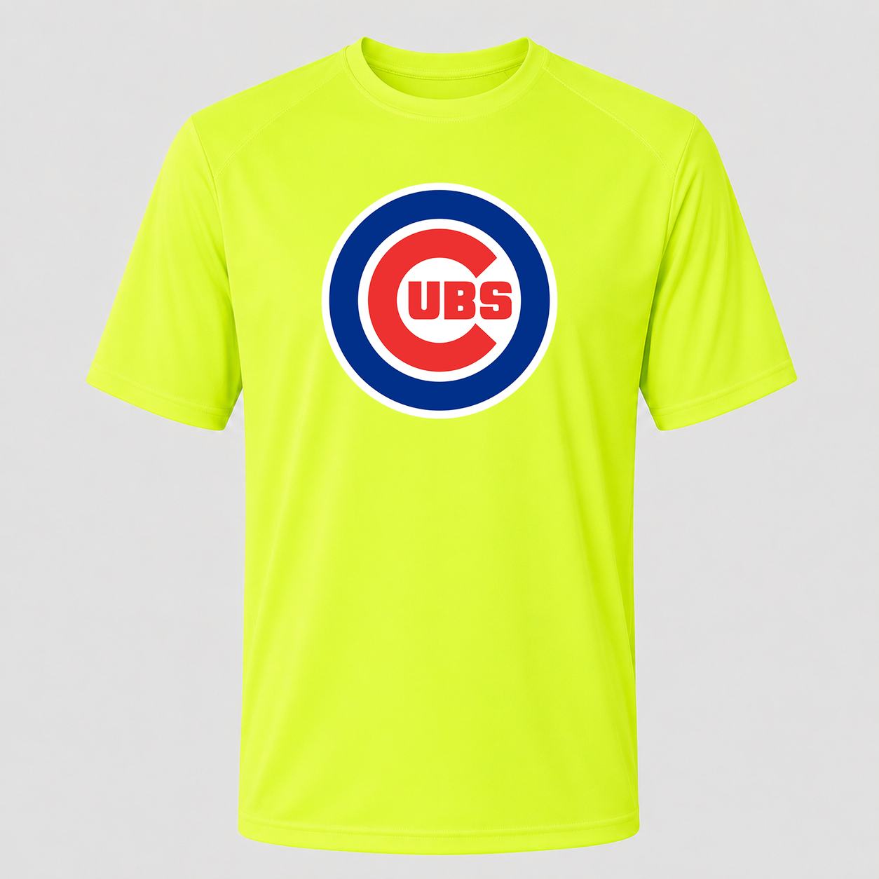 Men's Chicago Cubs Performance T-Shirt - Safety Green