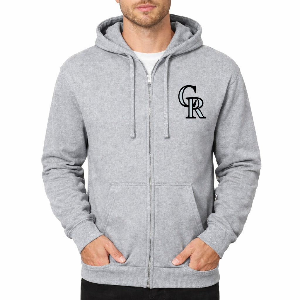 Men's Colorado Rockies Zipper Hoodie - Gray