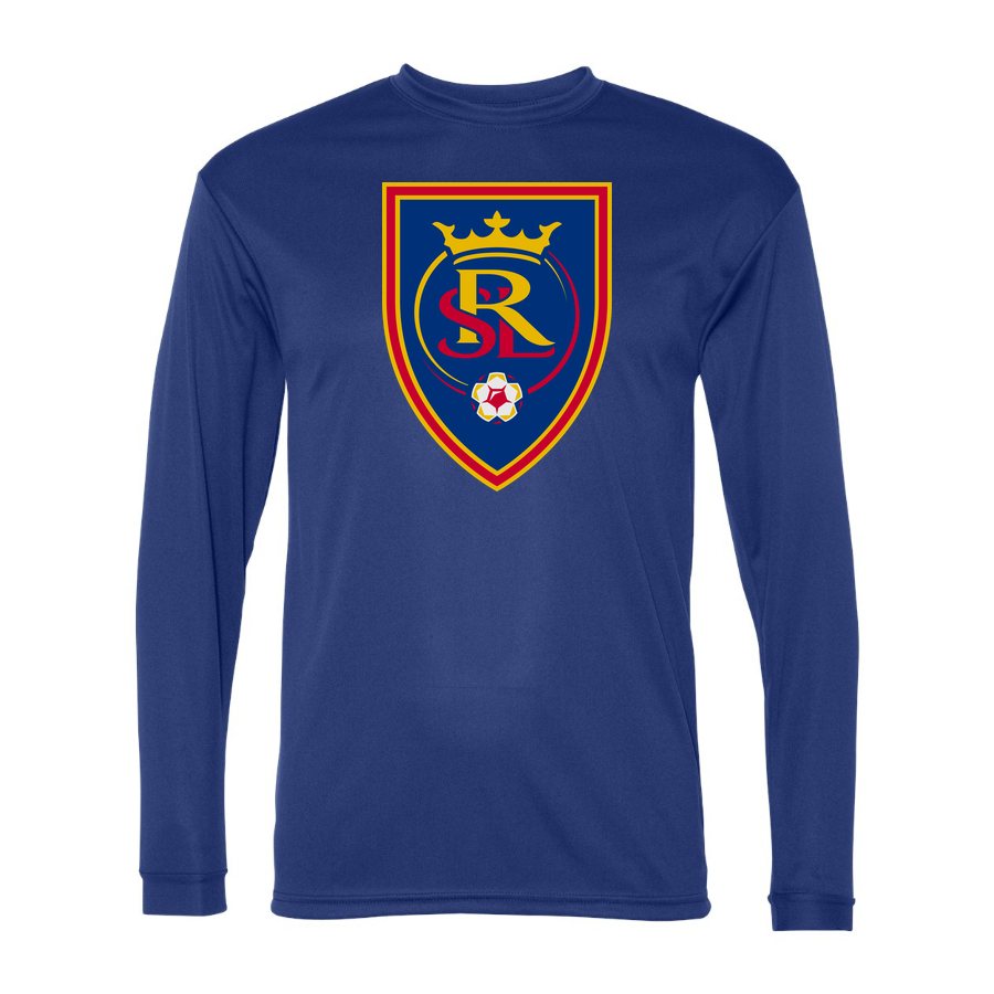 Men's Real Salt Lake Soccer Polyester Long Sleeve T-Shirt - Royal Blue