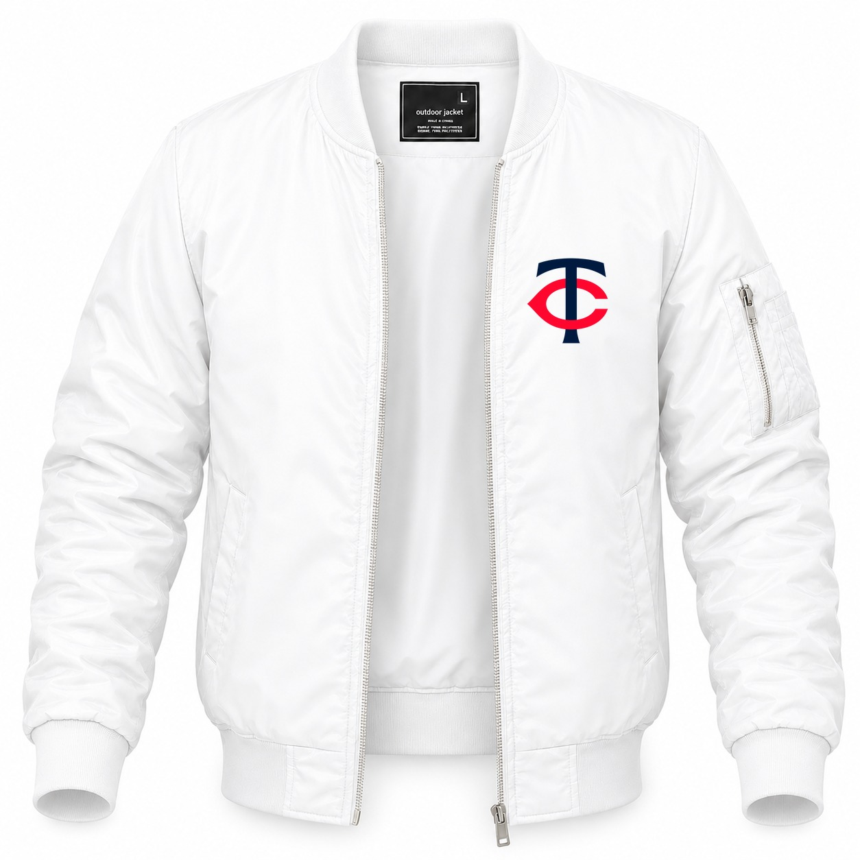 Men's Minnesota Twins Lightweight Bomber Jacket - White