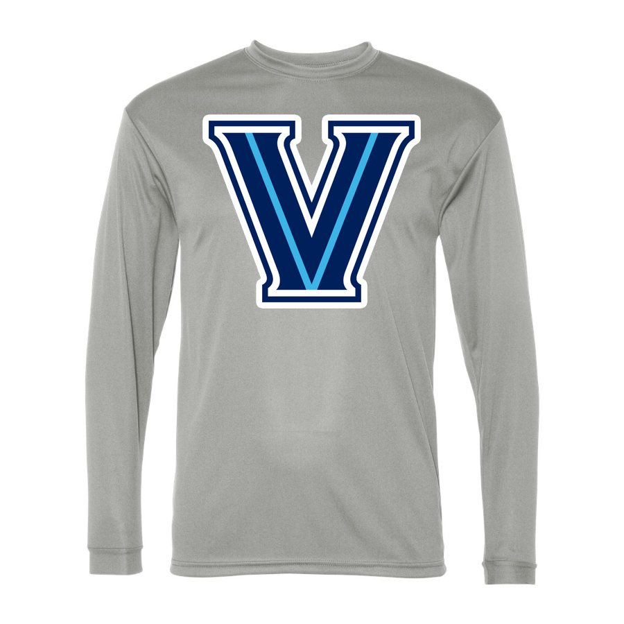 Men's Villanova Wildcats Polyester Long Sleeve T-Shirt - Silver