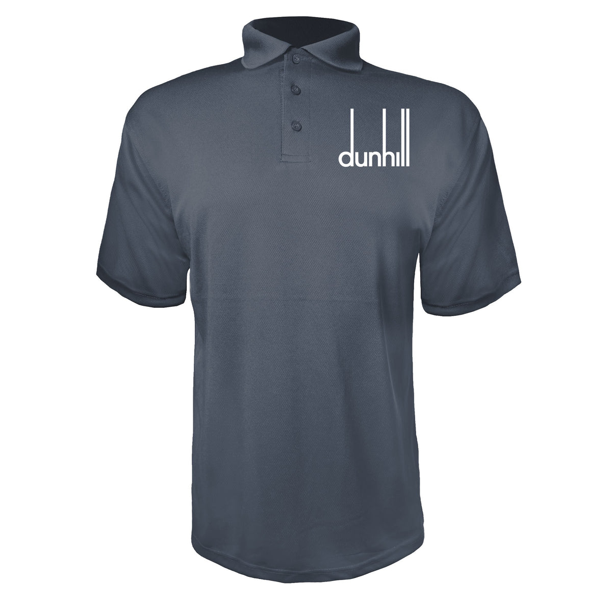 Dunhil men's polyester polo in Charcoal