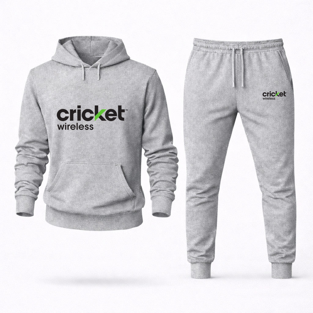 Cricket Wireless Hoodie and Joggers Set - Grey