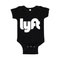 Lyft White Logo Baby Romper Onesie - Black