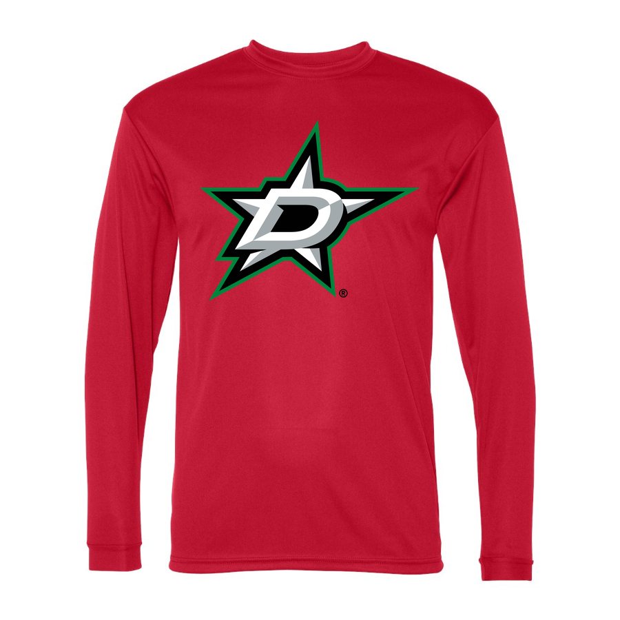 Men's Dallas Stars Polyester Long Sleeve T-Shirt - Red