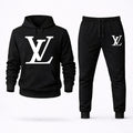 Louis Vuitton White Hoodie and Joggers Set - Black
