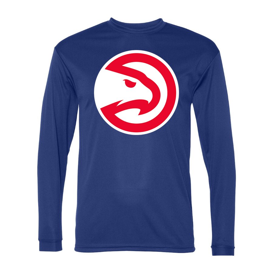 Men's Atlanta Hawks Polyester Long Sleeve T-Shirt - Royal Blue