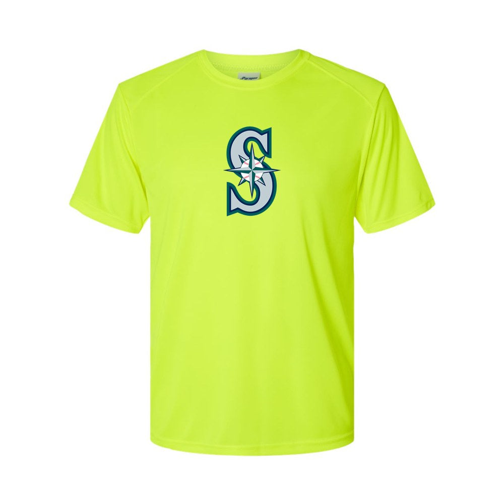 Seattle Mariners Polyester T-Shirt - Safety Green