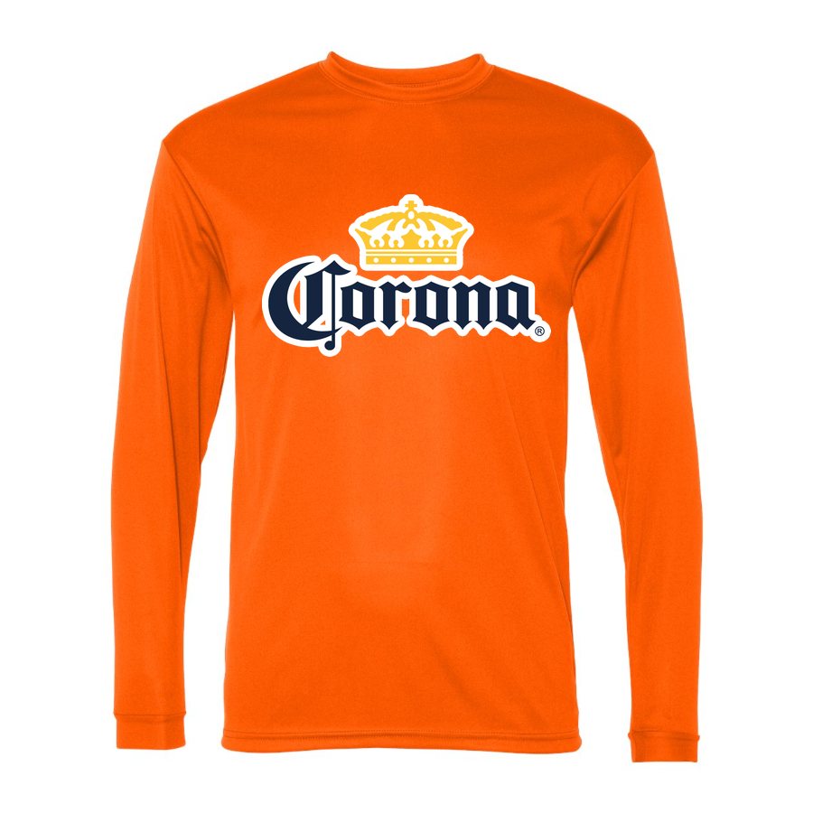 Men's Corona Polyester Long Sleeve T-Shirt - Safety Orange