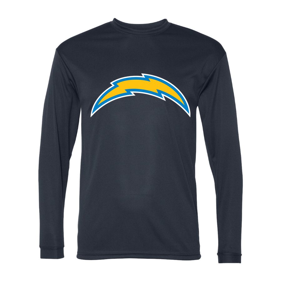 Men's Los Angeles Chargers Polyester Long Sleeve T-Shirt - Navy