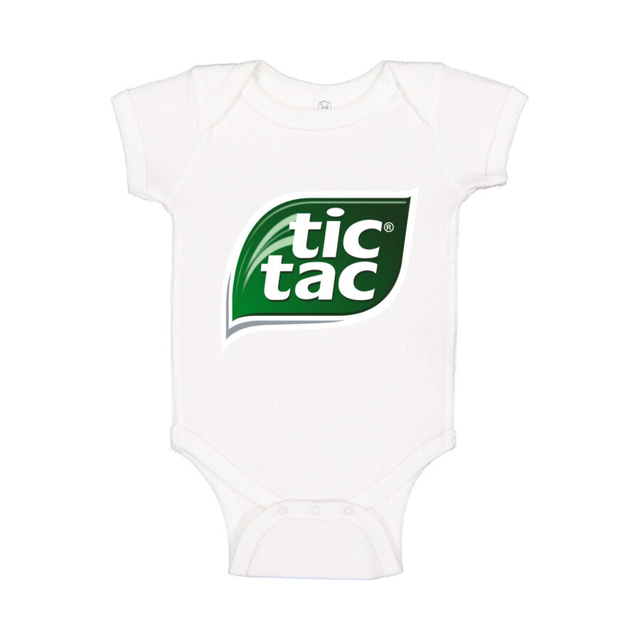 Tic Tac Baby Romper Onesie - White