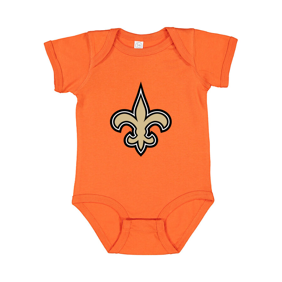 New Orleans Saints Baby Romper Onesie - Orange