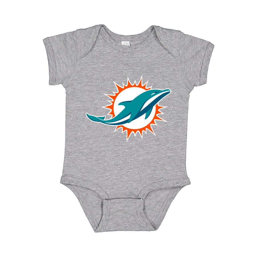 Miami Dolphins Baby Romper Onesie - Gray