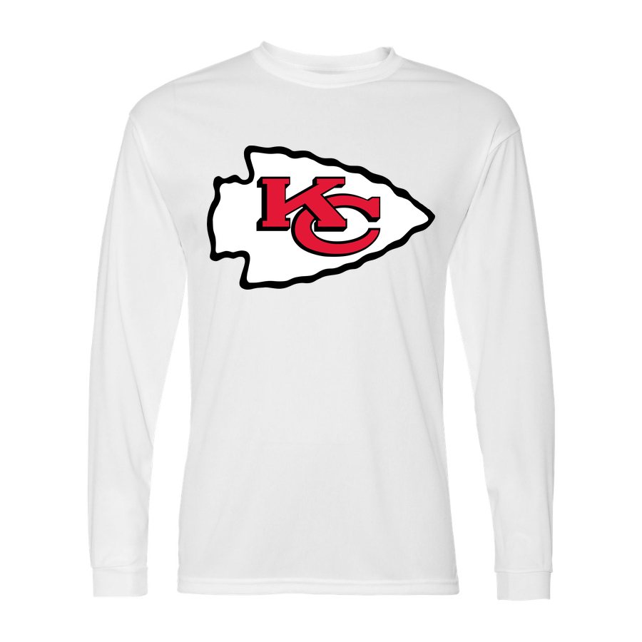 Men's Kansas City Chiefs Polyester Long Sleeve T-Shirt - White