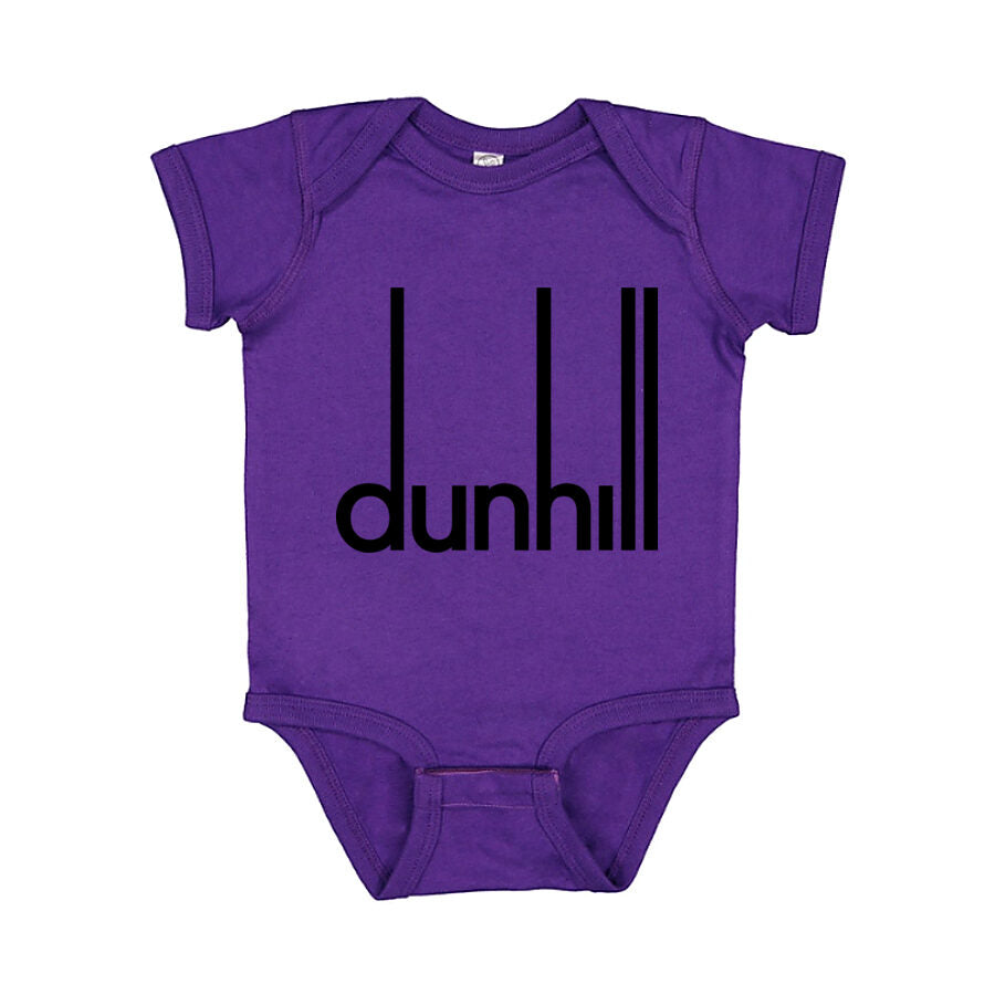 Dunhill Black Logo Baby Romper Onesie - Purple