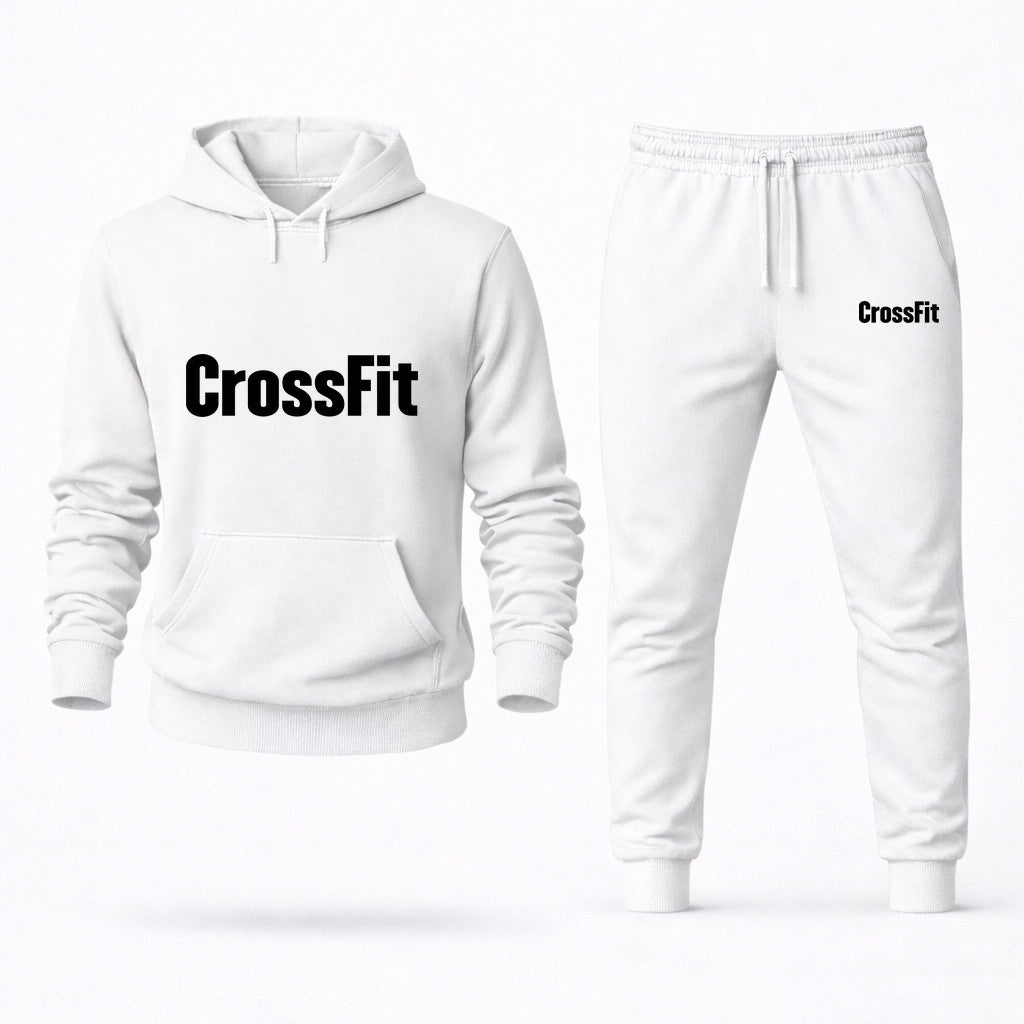 CrossFit Hoodie and Joggers Set - White