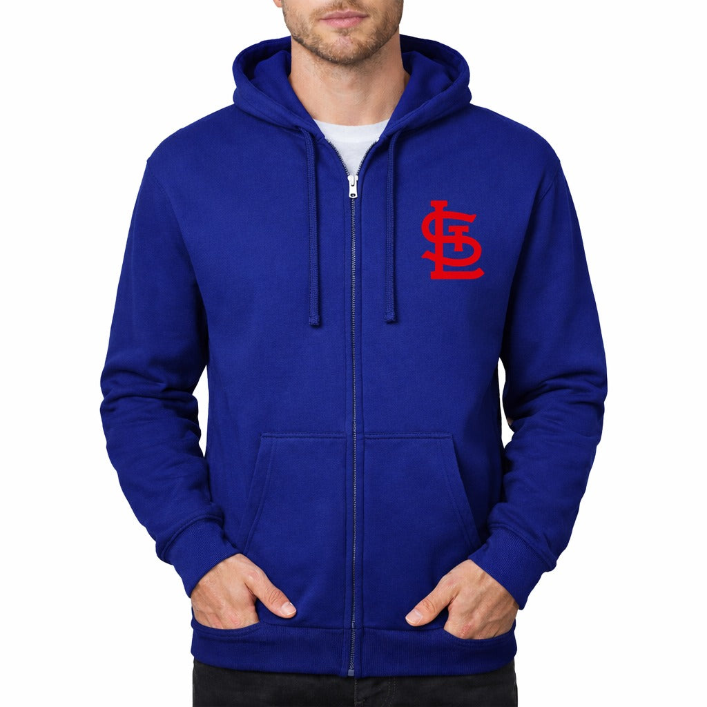 Men's St. Louis Cardinals Zipper Hoodie - Blue
