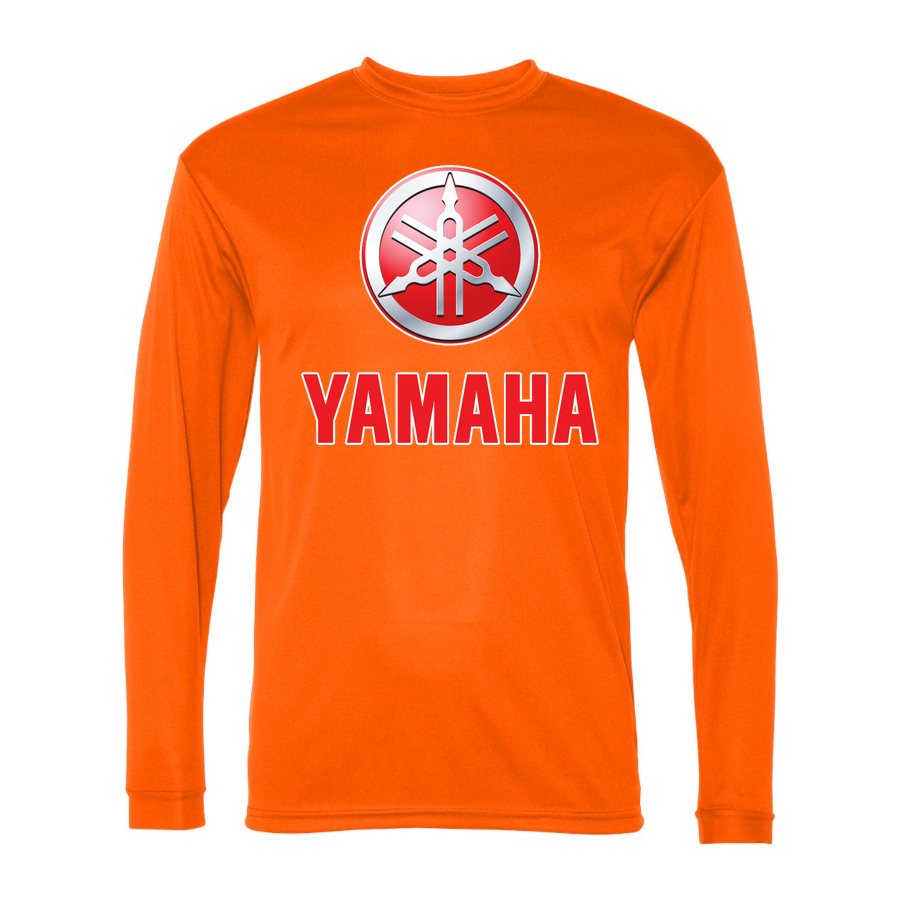 Men's YAMAHA Polyester Long Sleeve T-Shirt - Safety Orange