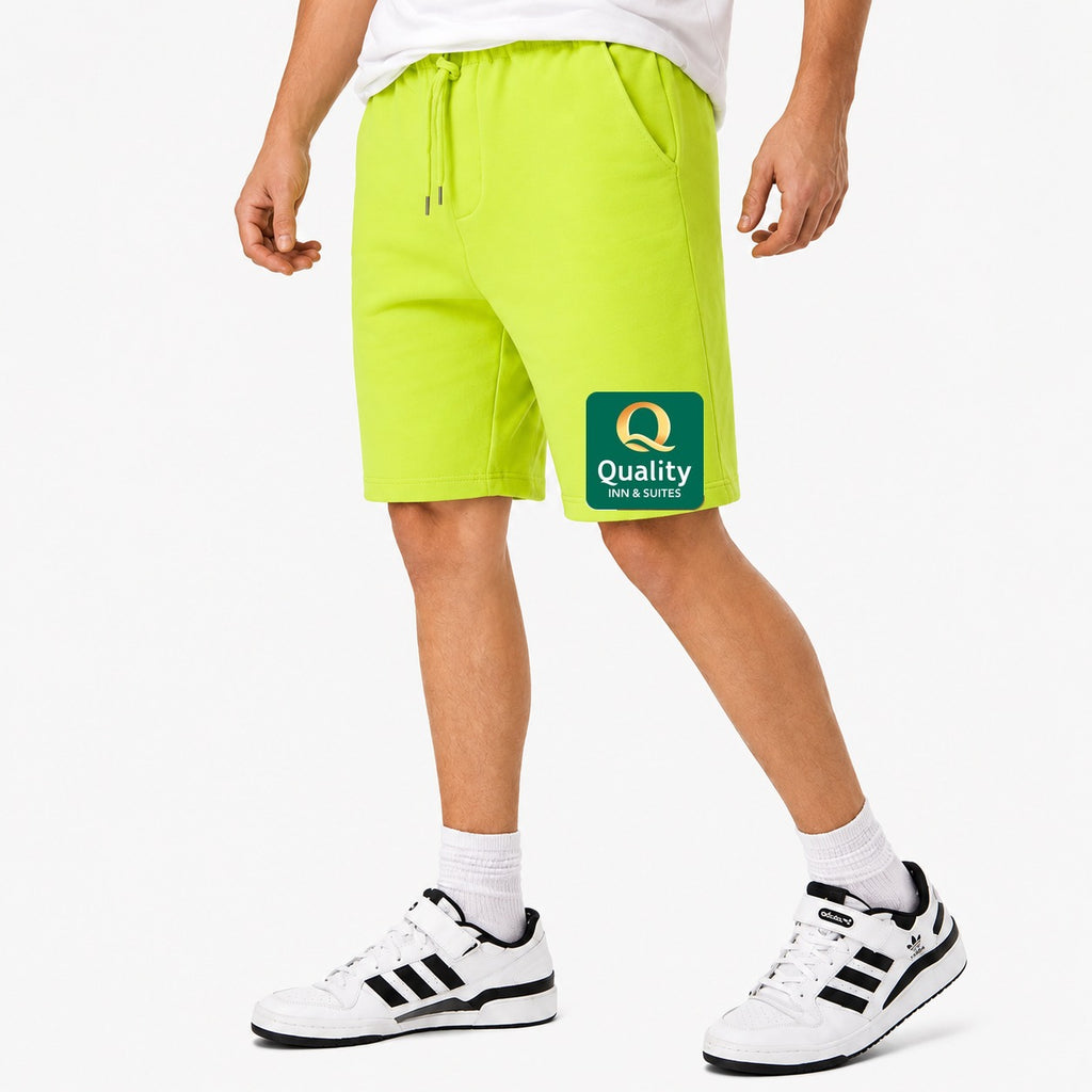 Men's Quality Inn & Suites Cotton Shorts - Lime Green