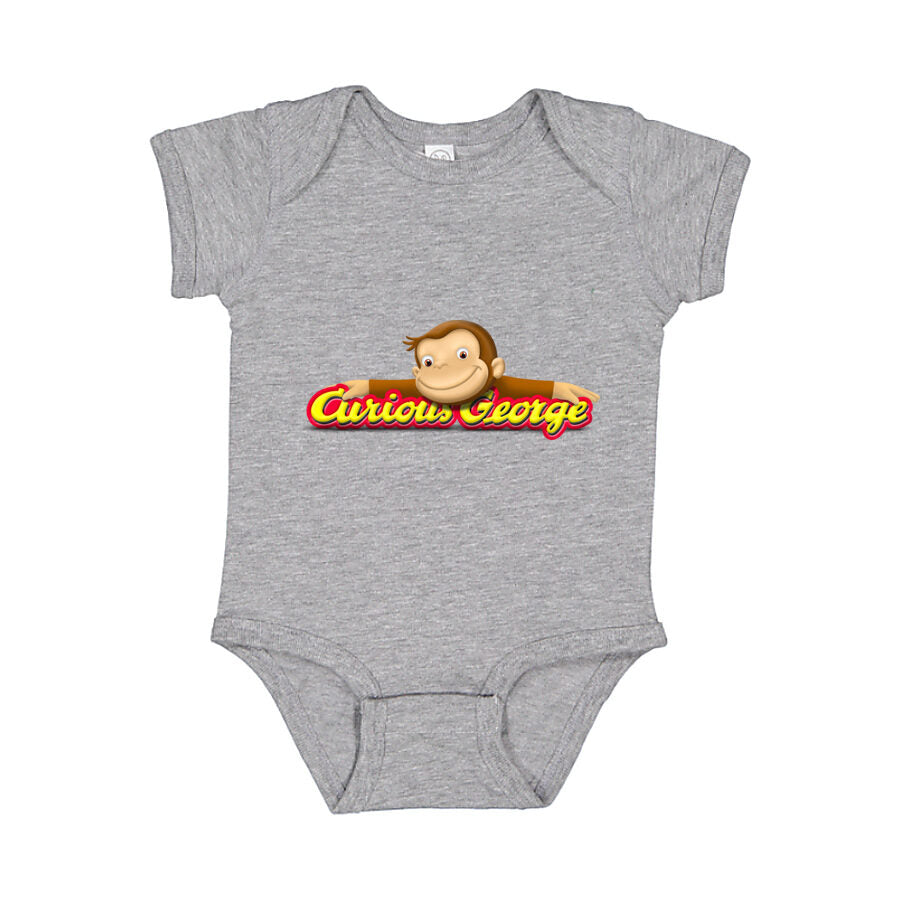 Curious George Baby Romper Onesie - Gray