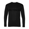 Men's Beyonce Polyester Long Sleeve T-Shirt - Black