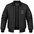 Men's Los Angeles Angels Lightweight Bomber Jacket - Black