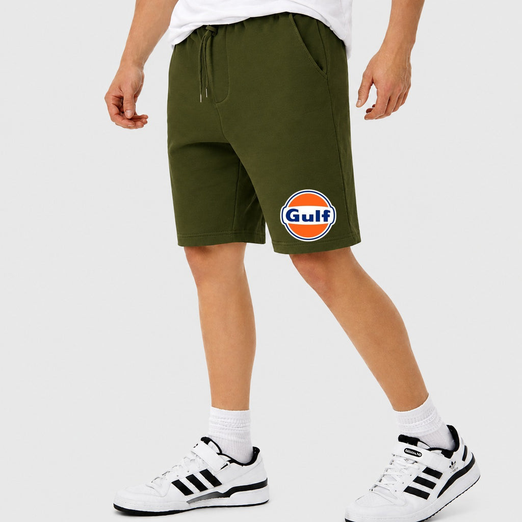 Men's Gulf Oil Cotton Shorts - Army Green