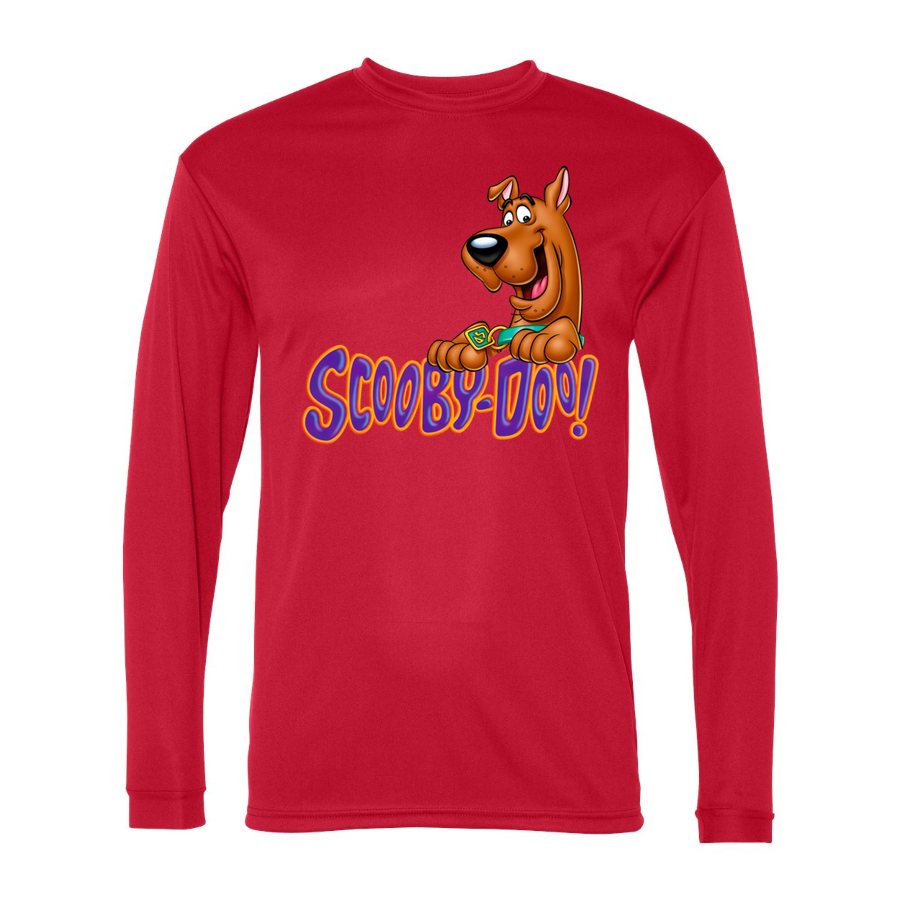 Men's Scooby Doo Polyester Long Sleeve T-Shirt - Red