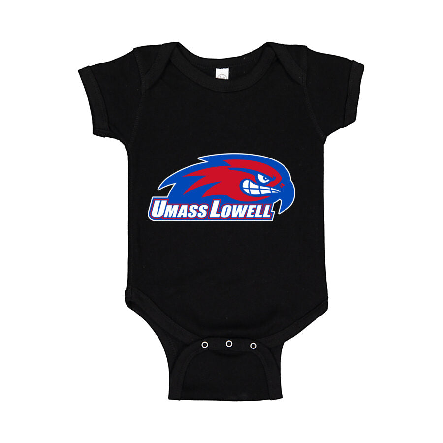 UMass Lowell River Hawks Baby Romper Onesie - Black