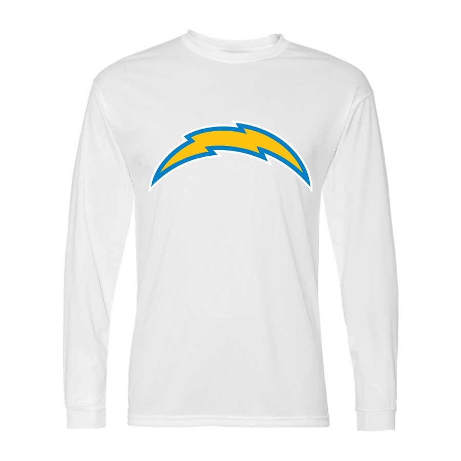 Men's Los Angeles Chargers Polyester Long Sleeve T-Shirt - White