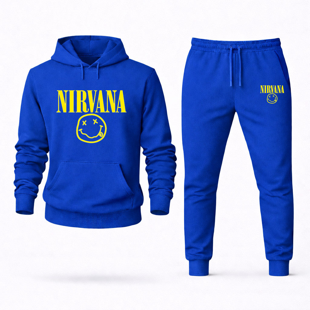Nirvana Hoodie and Joggers Set - Blue