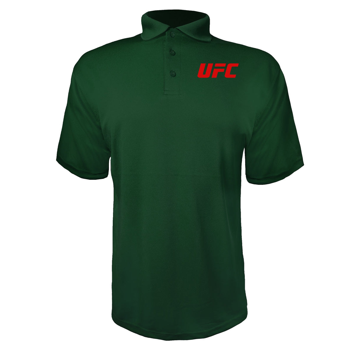 UFC Green polyester polo