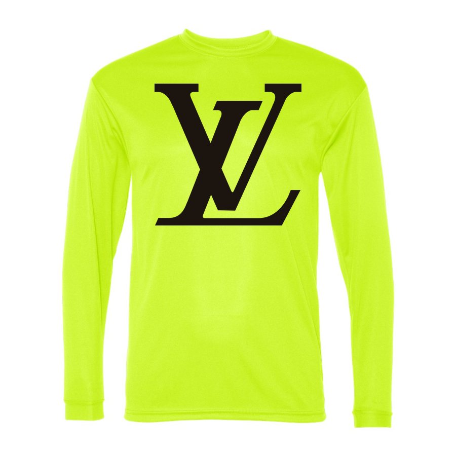 Men's Louis Vuitton Polyester Long Sleeve T-Shirt - Safety Yellow