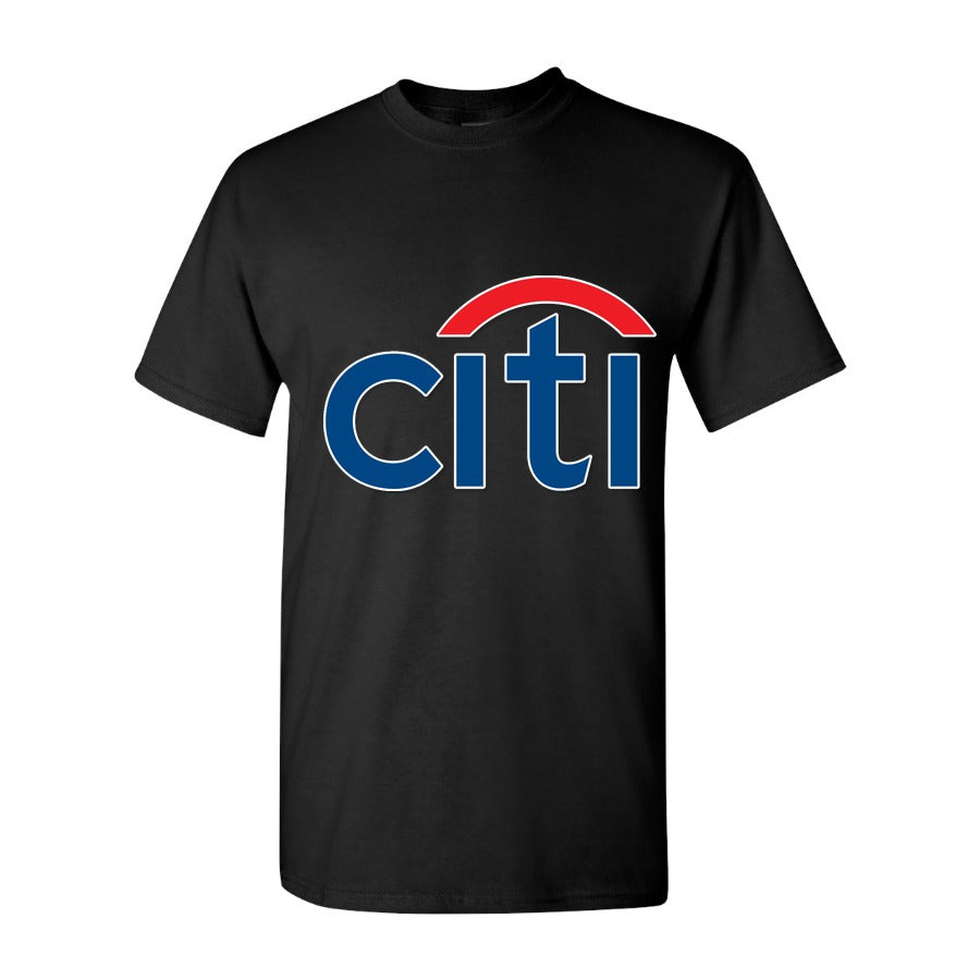 Men's citi bank Logo Cotton T-Shirt - Black