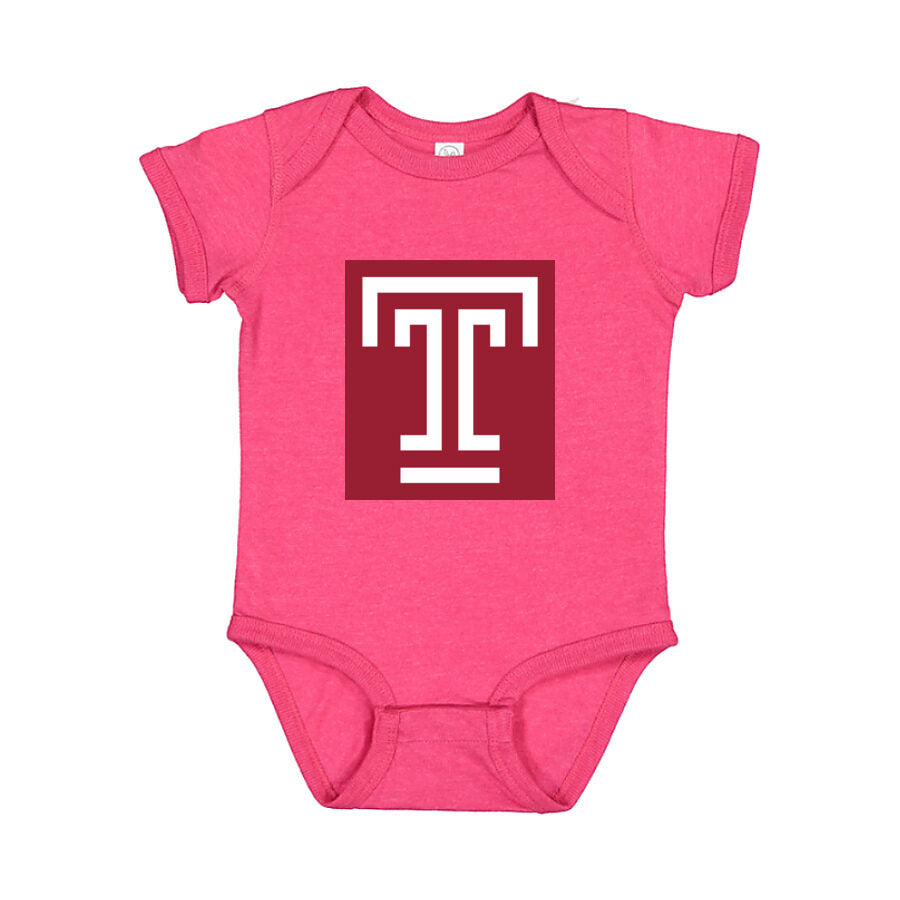 Temple Owls Baby Romper Onesie - Pink