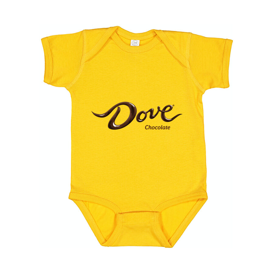 Dove Chocolate Baby Romper Onesie - Yellow
