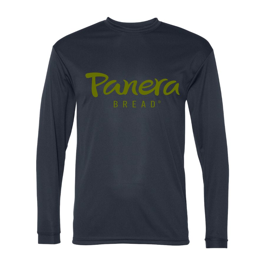 Men's Panera Bread Polyester Long Sleeve T-Shirt - Navy