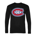 Men's Montreal Canadiens Polyester Long Sleeve T-Shirt - Black