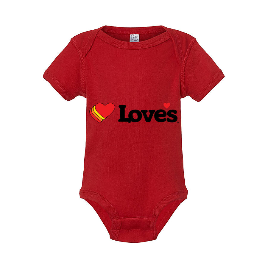 Love's Travel Stops Baby Romper Onesie - Red
