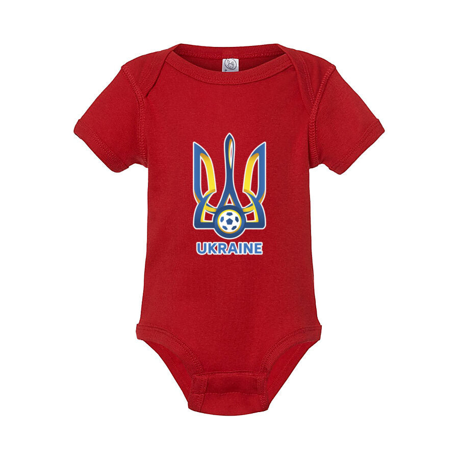 Ukraine National Football Team Baby Romper Onesie - Red