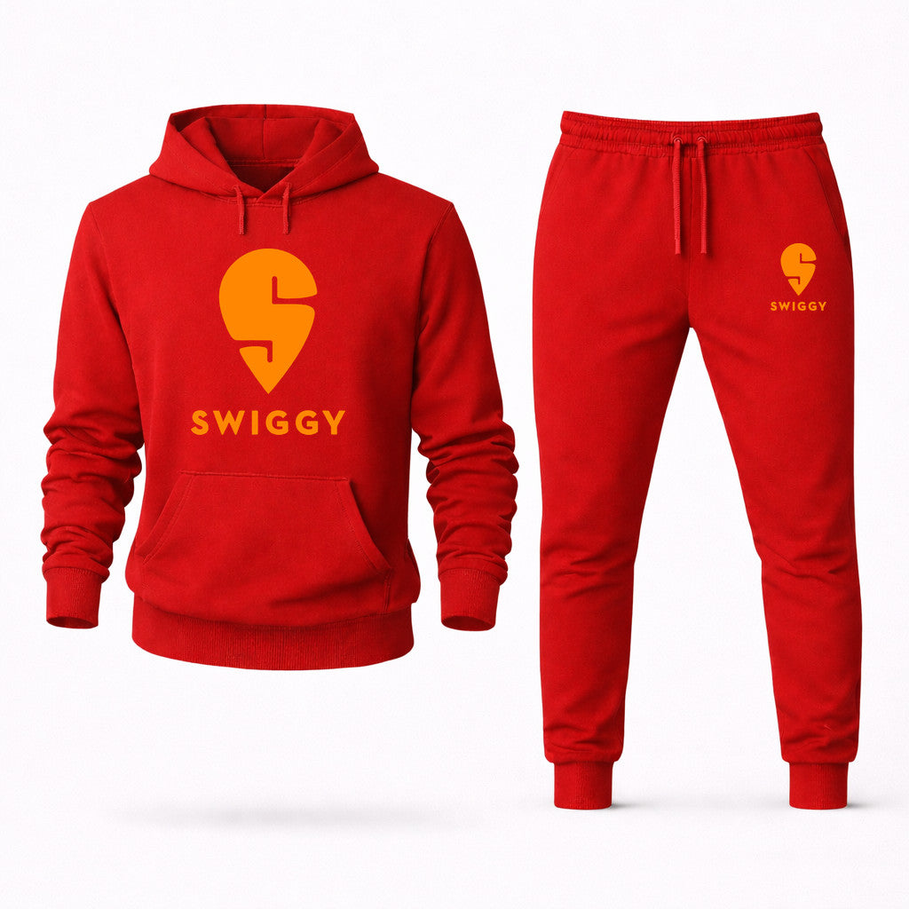 Swiggy Hoodie and Joggers Set - Red