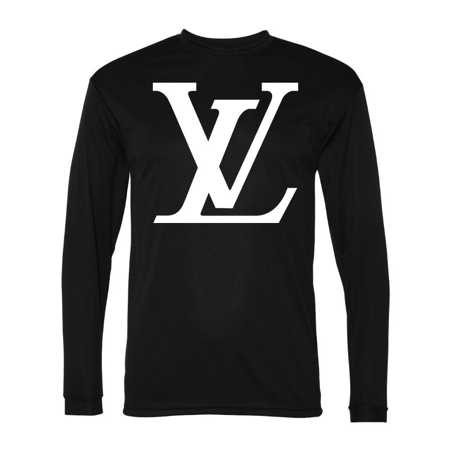 Men's Louis Vuitton white Polyester Long Sleeve T-Shirt - Black