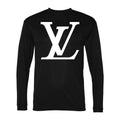 Men's Louis Vuitton white Polyester Long Sleeve T-Shirt - Black